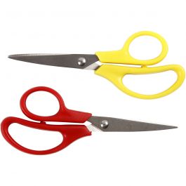 Kinderscheren, L 12,5 cm, Spitz, für Rechts- und Linkshänder , 12 Stk/ 1 Pck [HOB-11222]