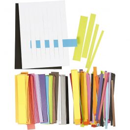Set de quilling, L : 21 cm, L : 10+15+25+35 mm, 1 Pq. [HOB-11720]