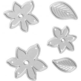 Stanz- und Prägeformen, Blüten & Blätter, Größe 2-5x1,2-5 cm, 1 Stk [HOB-11791]