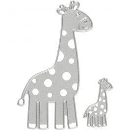 Stanz- und Prägeformen, Giraffe, Größe 54x92+21x35 mm, 1 Stk [HOB-118007]