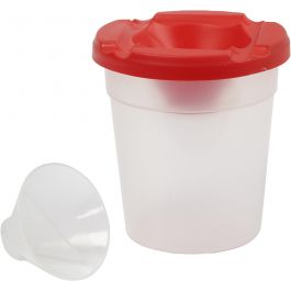 Auslaufsicherer Pinselbecher, H 8,5 cm, D 8 cm, 250 ml, 15 Stk/ 1 Pck [HOB-13176]