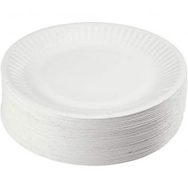 Pappteller, D 15 cm, 100 Stk/ 1 Pck [HOB-13202]