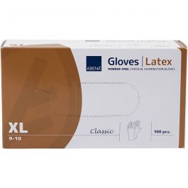 Gants de latex, dim. x-large, 100 pièces/ 1 Pq. [HOB-13228]
