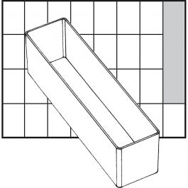 Boîte de rangement, dim. A9-4, H : 47 mm, dim. 218x39 mm, 1 pièce [HOB-13334]