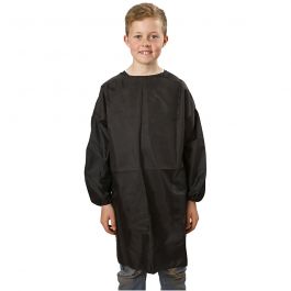 Malschürzen, L 81 cm, Größe 7-12 Jahre, Schwarz, 1 Stk [HOB-13794]