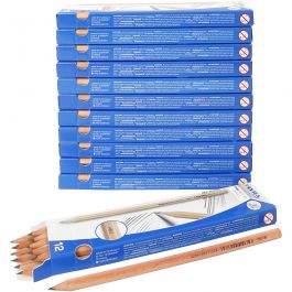 Crayons pour école, L : 18 cm, HB, ép. 7 mm, mine 2 mm, 12x12 pièces/ 1 Pq. [HOB-14176]