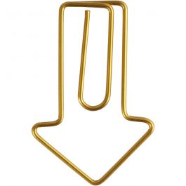Trombones, flèche, dim. 40x25 mm, or, 6 pièces/ 1 Pq. [HOB-14211]