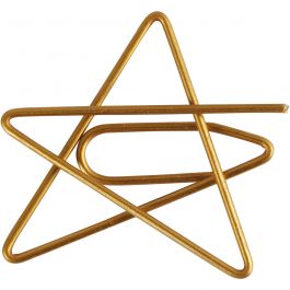 Trombones, étoile, dim. 30x30 mm, or, 6 pièces/ 1 Pq. [HOB-14212]