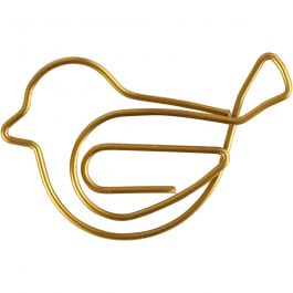 Trombones, oiseau, dim. 32x40 mm, or, 6 pièces/ 1 Pq. [HOB-14214]