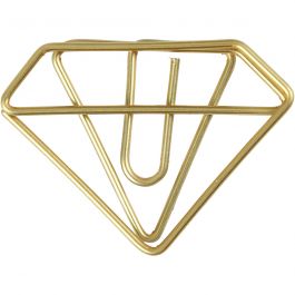 Trombones, diamant, H : 25 mm, L : 35 mm, or, 6 pièces/ 1 Pq. [HOB-14215]