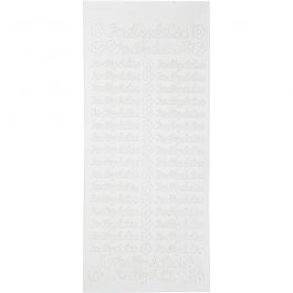 Sticker, Blatt 10x23 cm, Weiß, 1 Bl. [HOB-170266]