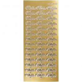 Sticker, Blatt 10x23 cm, Gold, 1 Bl. [HOB-170271]