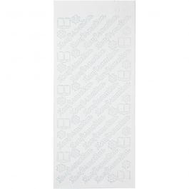 Sticker, Blatt 10x23 cm, Weiß, 1 Bl. [HOB-170274]