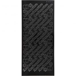 Sticker, Blatt 10x23 cm, Schwarz, 1 Bl. [HOB-170275]