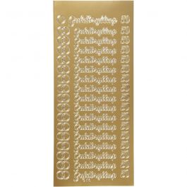 Sticker, Blatt 10x23 cm, Gold, 1 Bl. [HOB-170282]
