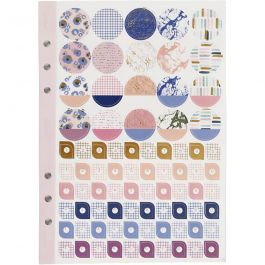 Sticker-Buch, Blumen, A5, Gold, Flieder, Rosa, 1 Stk [HOB-192658]