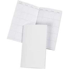 Cahier, dim. 9,5x16,6 cm, Nombre de pages 34, 100 gr, blanc, 1 pièce [HOB-192667]