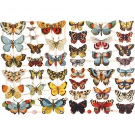 Découpes vintage, papillons, feuille 16,5x23,5 cm, 2 flles/ 1 Pq. [HOB-19352]