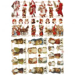 Vintage-Glanzbilder, Nikolaus, Blatt 16,5x23,5 cm, 2 Bl./ 1 Pck [HOB-19366]