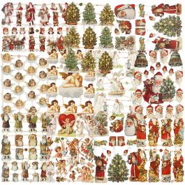 Découpes vintage, Noël, feuille 16,5x23,5 cm, 30 flles/ 1 Pq. [HOB-19370]