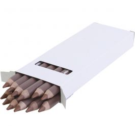 edu3 Jumbo-Buntstifte, Dicke 10 mm, Mine 6,25 mm, Hellbraun, 12 Stk/ 1 Pck [HOB-408073]