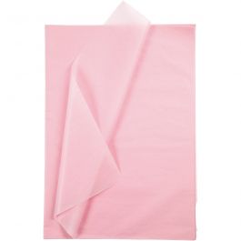 Papier de soie, feuille 50x70 cm,  14 gr, rose clair, 25flles [HOB20088]