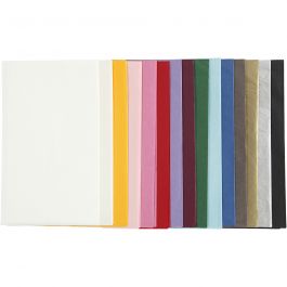 Seidenpapier, Blatt 50x70 cm, 17 g, Sortierte Farben, 15x2 Bl./ 1 Pck [HOB-20092]