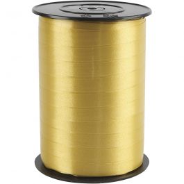 Kräuselband, B 10 mm, Glänzend, Gold, 250 m/ 1 Rolle [HOB-20208]
