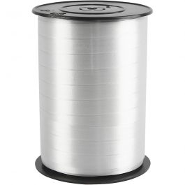 Kräuselband, B 10 mm, Glänzend, Silber, 250 m/ 1 Rolle [HOB-20210]