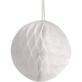 Pompon en papier de soie, d 8 cm, blanc, 10 pièces/ 1 Pq. [HOB-20463]