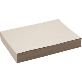 Papier Cartonné Recyclé, A4, feuille 210x297 mm, 100 gr, brun gris, 250 flles/ 1 Pq. [HOB-20504]
