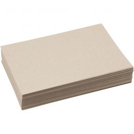 Carton Recyclé, A4, feuille 210x297 mm, 225 gr, brun gris, 125 flles/ 1 Pq. [HOB-20514]