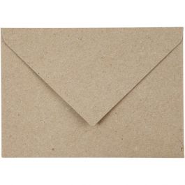 Enveloppes recyclées, C6 11,5x16 cm,  120 gr, naturel, 50pièces [HOB20530]