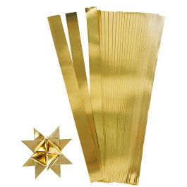 Bandes de papier étoiles, L : 45 cm, L : 10 mm, d 4,5 cm, or, 100 bandes/ 1 Pq. [HOB-20713]