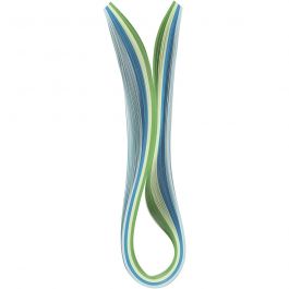Quilling-Streifen, L 78 cm, B 5 mm, 120 g, Blau, Grün, Lindgrün, Türkis, 100 Stk/ 1 Pck [HOB-20796]
