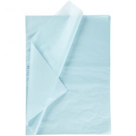 Papier de soie, bleu clair, 50x70 cm, 14 gr, 25 flles/ 1 Pq. [HOB20814]