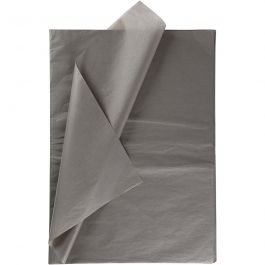 Papier de Soie, feuille 50x70 cm, 17 gr, gris foncé, 25 flles/ 1 Pq. [HOB-20815]