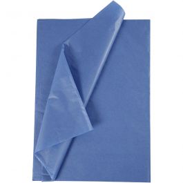 Papier de Soie, feuille 50x70 cm, 17 gr, bleu, 25 flles/ 1 Pq. [HOB-20866]