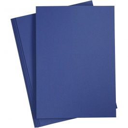 Papier Cartonné, A4, feuille 210x297 mm, 180 gr, bleu foncé, 20 flles/ 1 Pq. [HOB-211066]