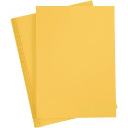 Papier Cartonné, A4, feuille 210x297 mm, 180 gr, sun yellow, 20 flles/ 1 Pq. [HOB-21112]