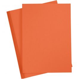 Papier Cartonné, A4, feuille 210x297 mm, 180 gr, orange, 20 flles/ 1 Pq. [HOB-21113]