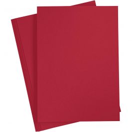 Papier Cartonné, A4, feuille 210x297 mm, 180 gr, rouge cerise, 20 flles/ 1 Pq. [HOB-21115]