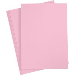 Papier Cartonné, A4, feuille 210x297 mm, 180 gr, rose clair, 20 flles/ 1 Pq. [HOB-21116]