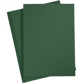Papier Cartonné, A4, feuille 210x297 mm, 180 gr, vert foncé, 20 flles/ 1 Pq. [HOB-21124]