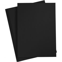 Papier Cartonné, A4, feuille 210x297 mm, 180 gr, noir, 20 flles/ 1 Pq. [HOB-21127]