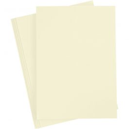 Papier cartonné, A4, feuille 210x297 mm, 210 gr, jaune pastel, 10 flles/ 1 Pq. [HOB-21180]
