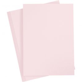 Papier cartonné, A4, feuille 210x297 mm, 210 gr, rose clair, 10 flles/ 1 Pq. [HOB-21181]