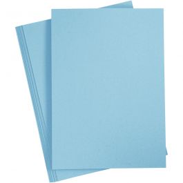 Papier cartonné, A4, feuille 210x297 mm, 210 gr, bleu clair, 10 flles/ 1 Pq. [HOB-21185]