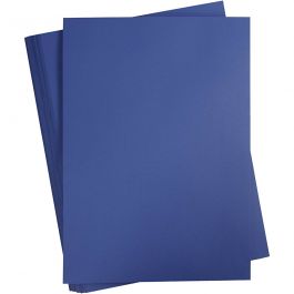 Papier Cartonné, A2, feuille 420x594 mm, 180 gr, bleu foncé, 100 flles/ 1 Pq. [HOB-213066]