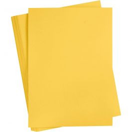 Papier Cartonné, A2, feuille 420x594 mm, 180 gr, sun yellow, 100 flles/ 1 Pq. [HOB-21312]